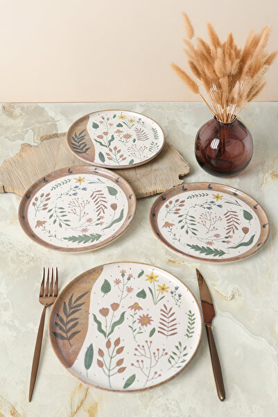 Keramika Farfurie Nordic pentru Tort, 22 cm, 4 bucăți 22876-77