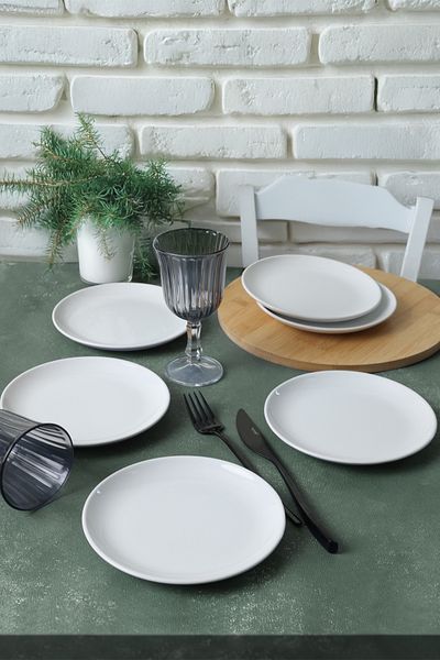 Keramika Set farfurii pentru tort Delta alb 17 cm – 6 bucăți 004