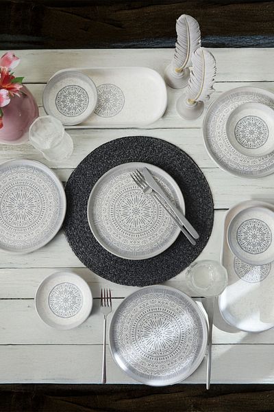 Keramika Stone Breakfast Set for 4 People 10 Pieces 21426-27