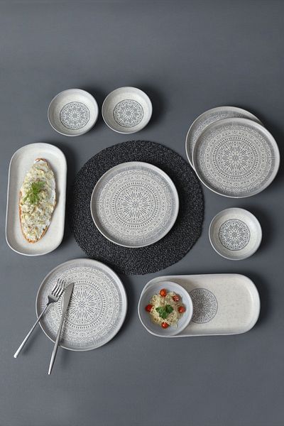 Keramika Stone Breakfast Set for 4 People 10 Pieces 21426-27