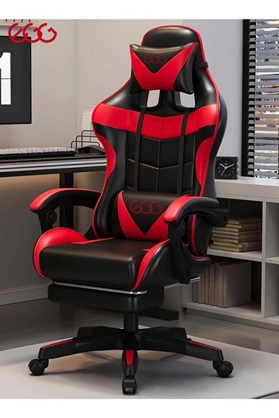 EGG Premium Ergonomic Gaming Chair With Adjustable Footrest, Lumbar Support & 360° Rotation