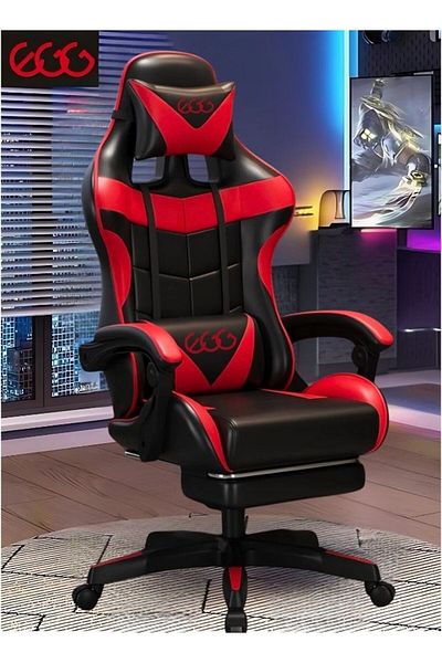 EGG Premium Ergonomic Gaming Chair With Adjustable Footrest, Lumbar Support & 360° Rotation