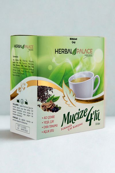 Herbal Palace ميراكل 4 عبوات فورميكس مزيج الشاي 30 عبوة