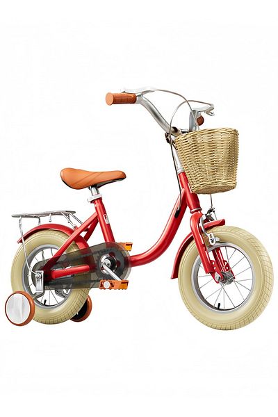 KidLe 20 Inch Bicycle for Kids High Carbon Steel, with Training Wheels, Adjustable Seat and Basket