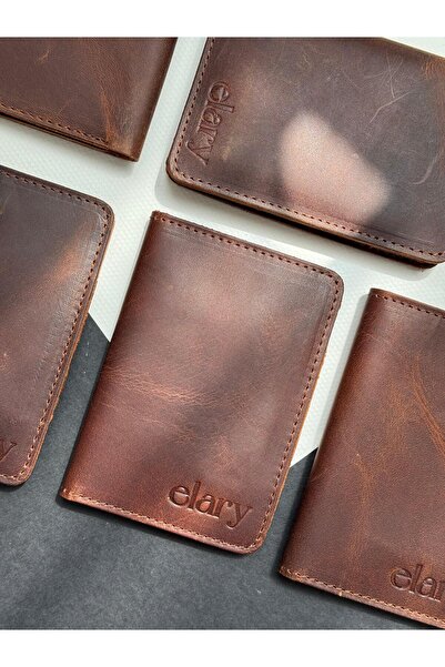 elary Cüzdan - Kartlık, 6 + 2 Bölmeli Erkek Cüzdan%100 Hakiki Deri Cüzdan Dik...
