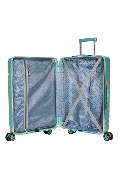 Senator Hard Large Luggage Trolley Lightweight Suitcase With Built In Tsa Type Lock A5123 Light Green