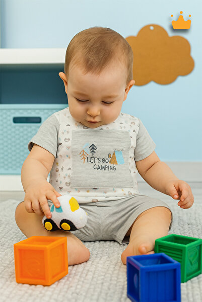 Babydola طقم شورت مطبوع للجنسين من Kamping، قطعتين 12688
