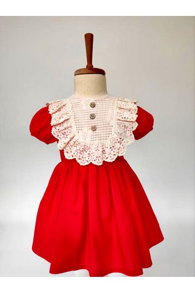 Baby Vintage Holiday Girl's Combination with Lace Detail