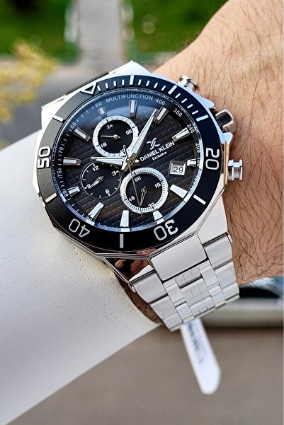 Daniel Klein Kadranı Siyah Kordonu Gümüş Renk İç Göstergeleri Aktif Erkek Kol...