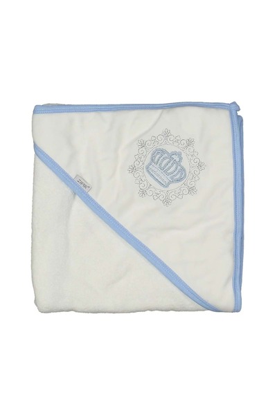 Malkoç bebe منشفة مطرزة على شكل تاج للأطفال من عمر 0 ​​إلى 12 شهرًا باللون ال...