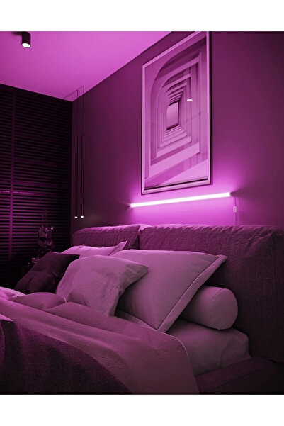 ÖZER LİGHT Rgb Led Oda Aydınlatma Sistemi 120 Cm Duvar Modeli Full Rgb Çok Özellik Full Renk Led Rbg Lambader