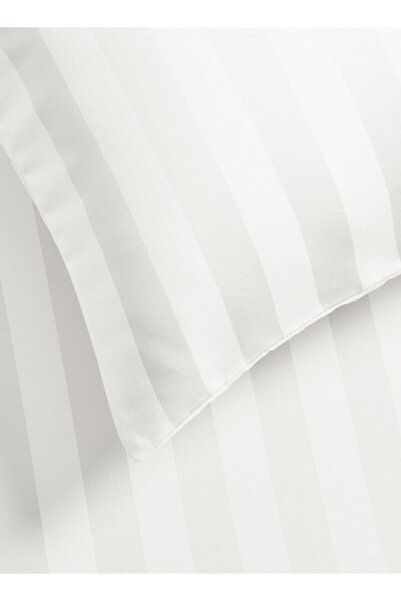 Master Home Textile Single Microfiber Sheet Set, Single Size 2 Pieces, Hotel Stripes Design