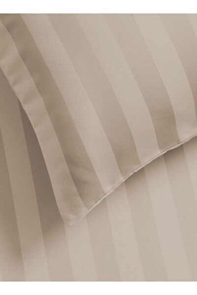 Master Home Textile Single Microfiber Sheet Set, Single Size 2 Pieces, Hotel Stripes Design