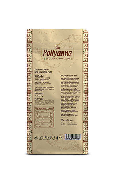 Pollyanna Sütlü Damla Belçika Çikolatası 1 Kg