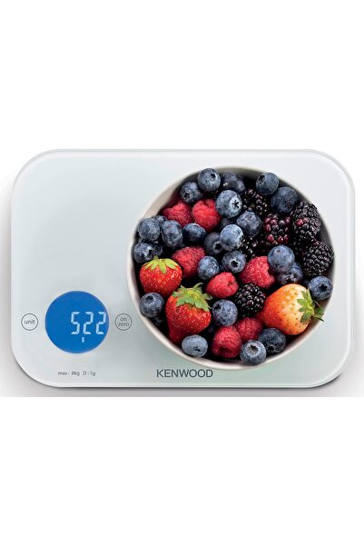 Kenwood Digital Kitchen Scale WEP50.000WH – 8Kg/22lbs, Tempered Glass, Tare, Touch Control, Auto Shut-Off