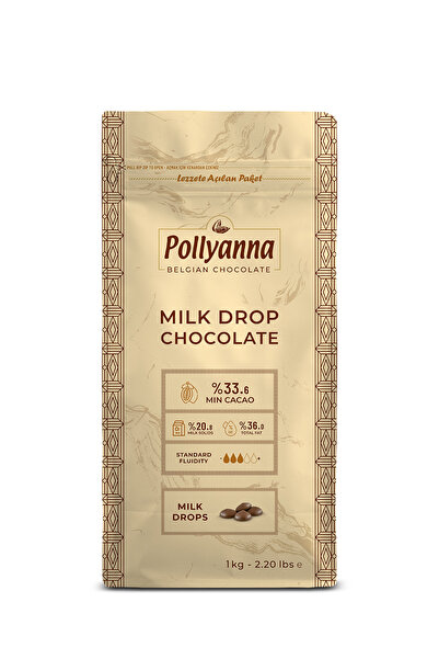 Pollyanna Sütlü Damla Belçika Çikolatası 1 Kg