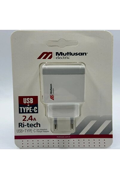 Mutlusan 2,4a Usb Type-c Hızlı Şarj Edebilen Şarj Adaptörü
