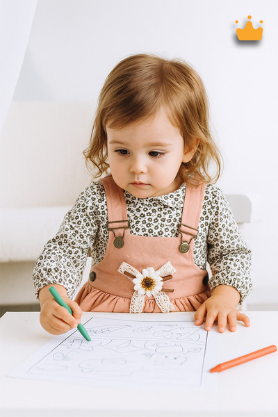 Babyhola Salopet Etek Bluz Kız Bebek Çocuk Takım 830