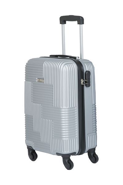 Senator Hard Case Large Luggage Trolley Suitcase | Unisex Travel Bag With 4 Spinner Wheels Kh110 Silver