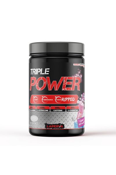 Laperva Triple Power Ripped, Candy Ice Blast, 90 Serving, Burning Fat, Increasing Energy & Endurance