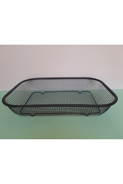 bir sürü eşya pak market مصفاة فولاذية لغسل الخضار والفواكه مقاس 28 سم × 37 سم صينية تقديم الفواكه