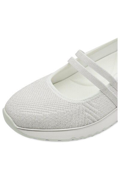 Marco Tozzi Damen Klassische Ballerina Sportiv 2-22181-44 Weiß 197 White Comb Textil/Synthetik