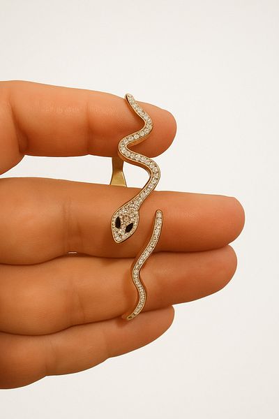 İSTLİV Snake Zircon Stone Steel Bracelet