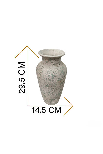 Generic Luxury vase in calm green color for elegant home decor, gardens or balconies (14.5*14.5*29.5 cm)