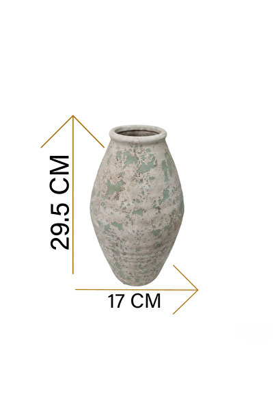 Generic Luxury vase in calm green color for elegant home decor, gardens or balconies (17*17*29.5 cm)