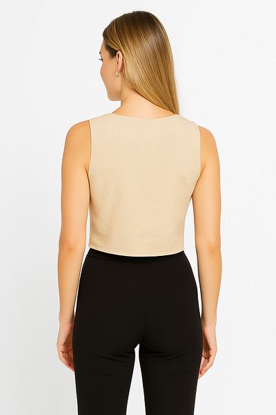 ribana Bow Tie Woven Vest, Cotton Summer