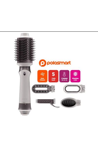 Polosmart 5 in 1 Hair Styling Set with Air Blow Straightening Head Gift