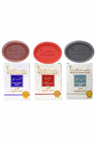 MUSK AL TAHARA 3 قطع من عطور التوت البري + التوت الأسود + المسك للمناطق الحسا...