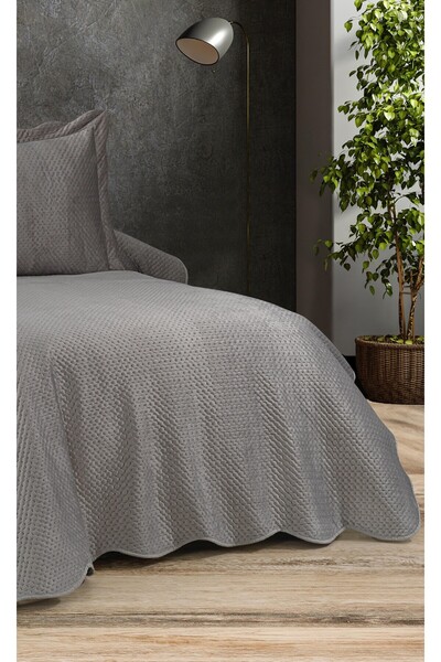 Bikaya Home Summer Dream Tek Kişilik Yatak Örtüsü Seti, Kadife Yatak Örtüsü Seti (2 PARÇA)