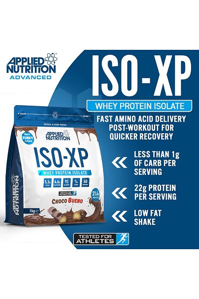 applied nutrition ISO-XP 100% Whey Protein Isolate, Chocolate Bueno, 1 kg
