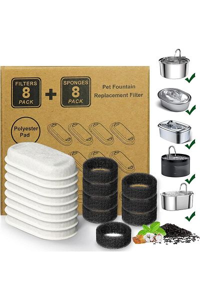 Aryuper Kamardey Compatible Stainless Steel Activated Carbon Replacement Filter for Water Dispenser 8 Pieces