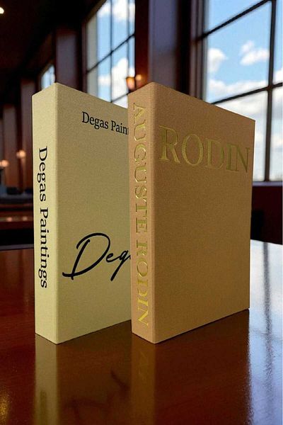 BayCazip Декоративни кутии за книги, покрити с плат, комплект от 2 бр