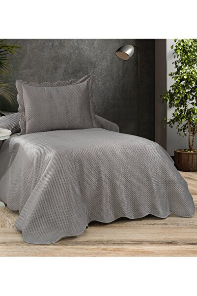 Bikaya Home Summer Dream Tek Kişilik Yatak Örtüsü Seti, Kadife Yatak Örtüsü Seti (2 PARÇA)