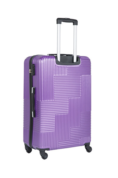 Senator Hard Case Large Luggage Trolley Suitcase | Unisex Travel Bag With 4 Spinner Wheels Kh110 Violet