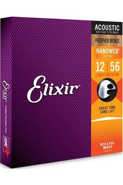 Elixir 11027 Χορδή ακουστικής κιθάρας Nanoweb 80/20 Bronze (11-52)