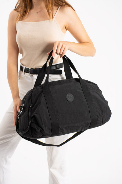 By Hakan Sn-3029 Crinkle Unisex Μαύρη βαλίτσα ώμου και χεριού