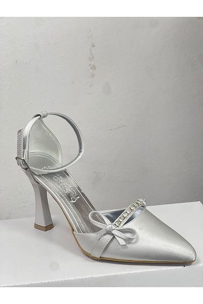 ALNASER MODA Stoned Bow Heeled Shoes