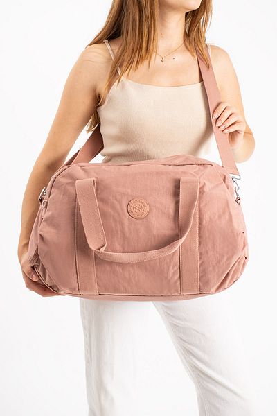 By Hakan Sn-3029 Crinkle Pink Unisex Βαλίτσα χεριών και ώμων