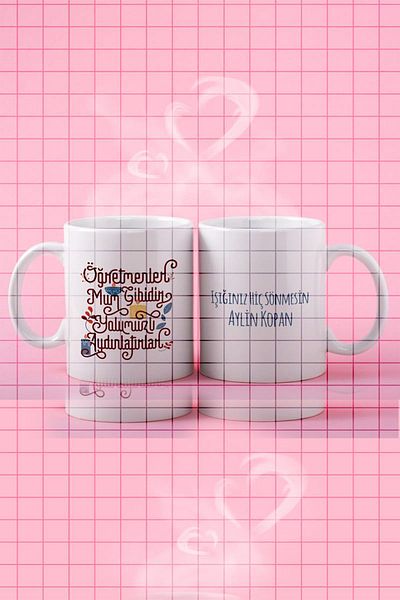 ÇELİKLER HEDİYE Teachers Are Like Candles They Light Our Way Printed Mug