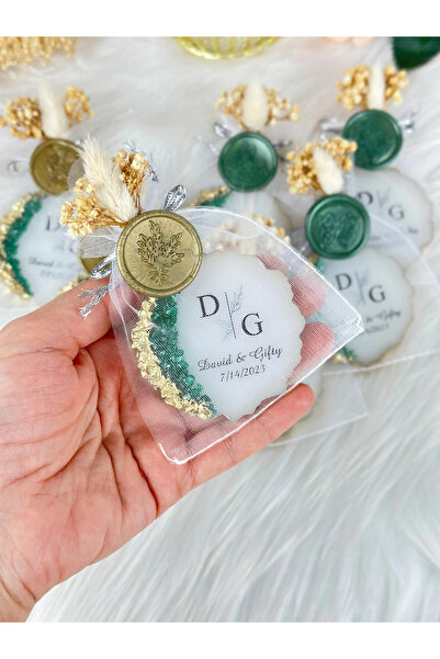 ArmoniResinArt Kişiye Özel Kutulu Mühürlü Epoksi Magnet 20 Adet – Taş Süsleme...