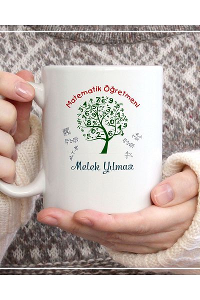 ÇELİKLER HEDİYE Math Teacher Numerical Tree Printed Mug