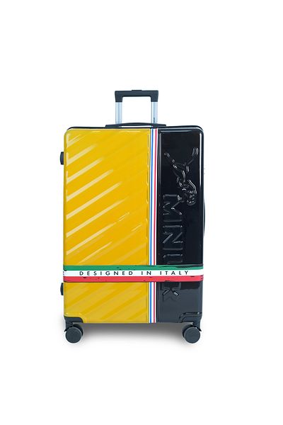 Mnuk SWAGGER 28inch Luggage| Polycarbonate and ABS Hardside Trolley|Yellow Black