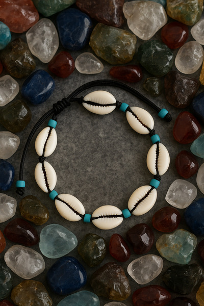 Puffy Natural Seashell Anklet