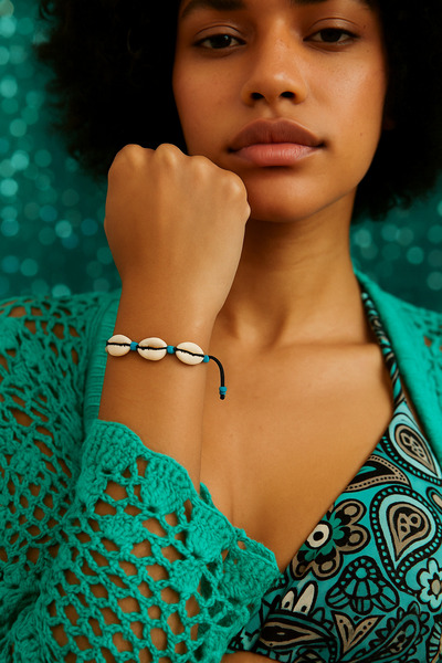 Puffy Natural Seashell Anklet