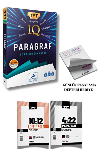 paraf yayınları TYT IQ Paragraf Soru Kütüphanesi + Paragraf Dil Bilgisi ve 20...