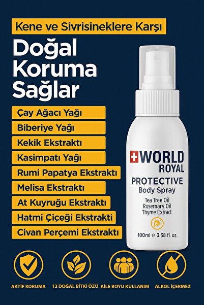 World Royal Sinek, Karasinek & Kene Kovucu Koruyucu Bitkisel Sprey 100 ML.